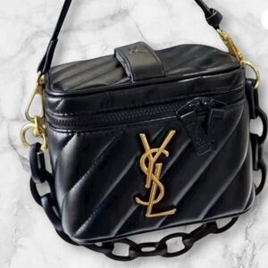YSL GWP Black Quilted Crossbody Bag